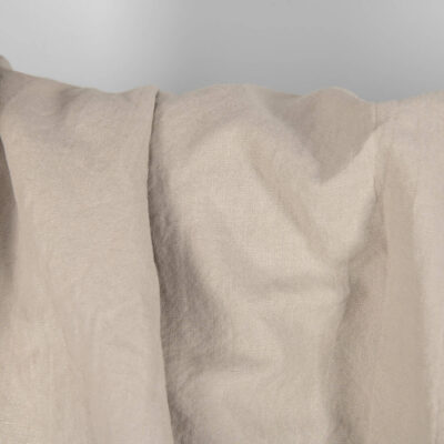 Heavy washed linen cotton fabric brownish grey colour 7 Heavy washed linen cotton fabric brownish grey colour detail