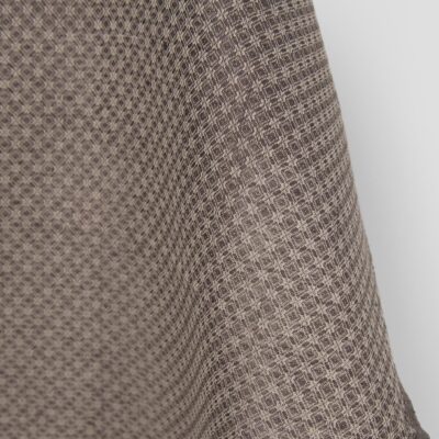 Linen cotton fabric brown and beige diamond pattern product photo