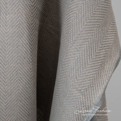 Grey dyed linen cotton fabric.