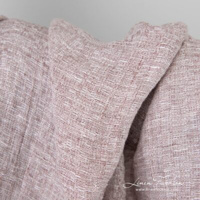 Brown linen fabric in melange washed 7 Brown linen fabric in melange, washed fabric