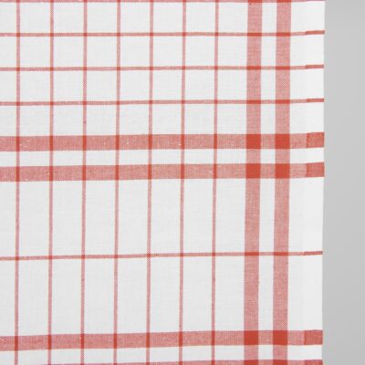 towel cotton fabric in red checks.