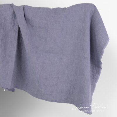Washed violet linen fabric.