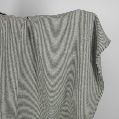 Washed linen fabric green-grey small pattern 5 Washed linen fabric green-grey small pattern