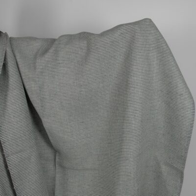 Linen fabric green-grey small pattern