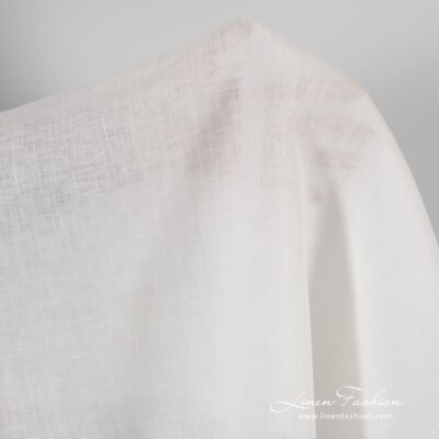 Lightweight off-white linen fabric