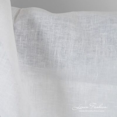 Optical white linen fabric, perfect for clothes and home textile