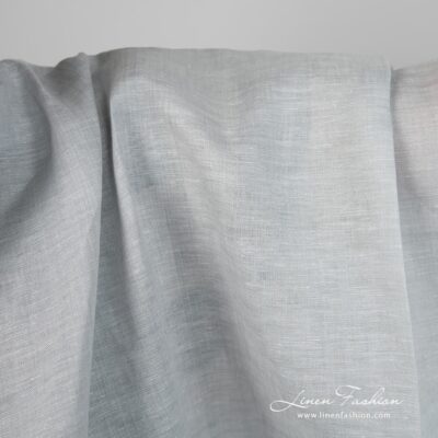 Linen fabric grey-white blocky gradient 150cm