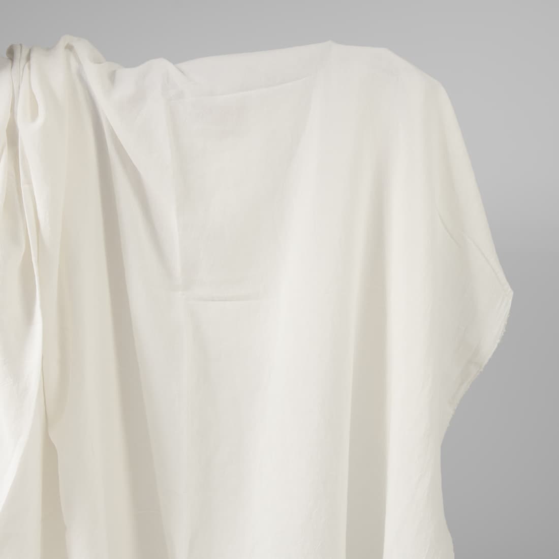 Wide washed linen cotton fabric off-white colour