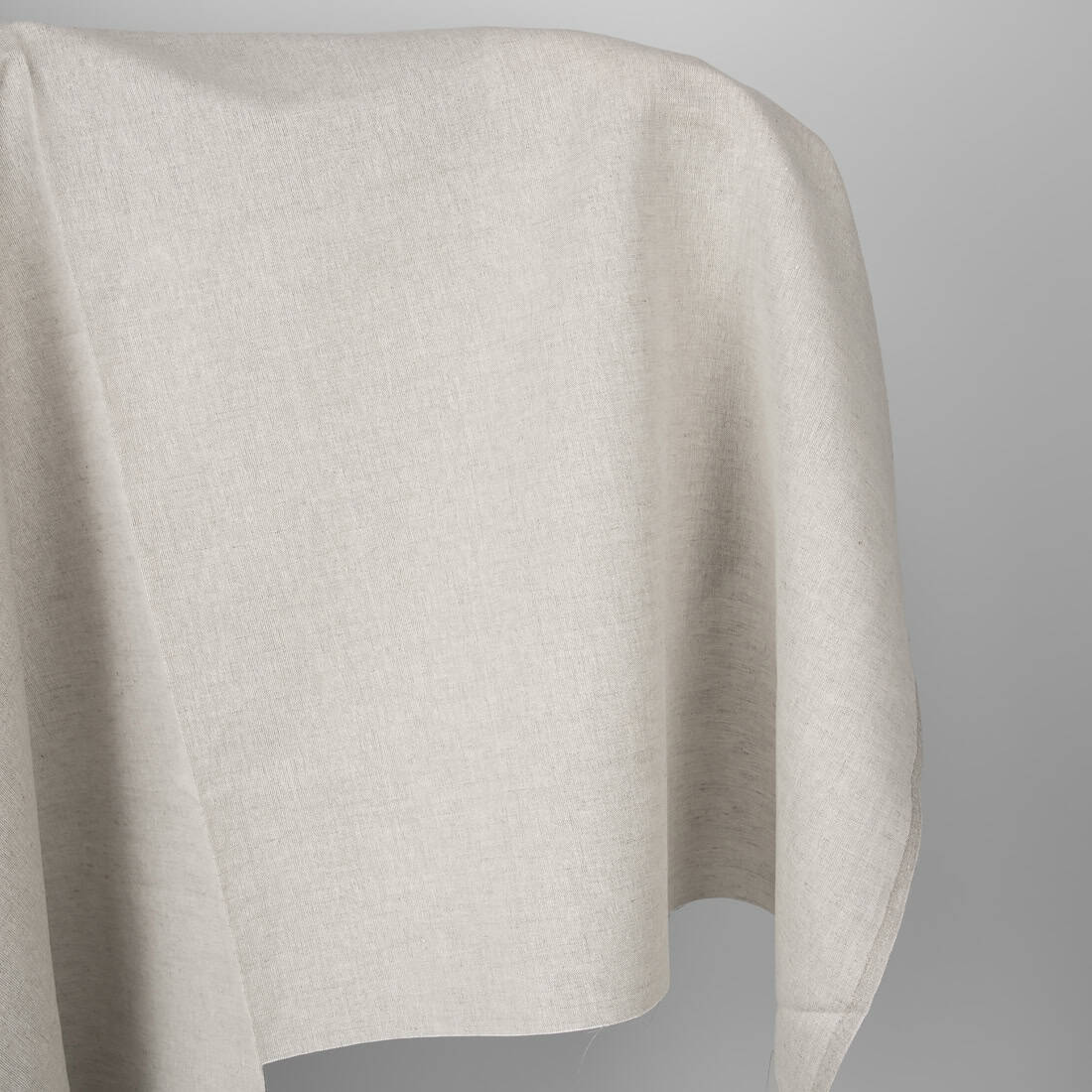 Plain linen / cotton fabric in light grey