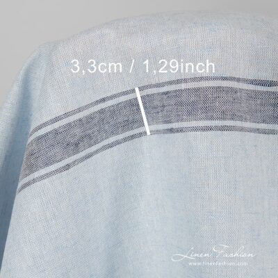 Linen cotton light blue fabric.