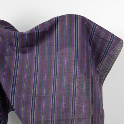 Linen cotton fabric in different shade violet stripes 5 Linen cotton fabric in different shade violet stripes