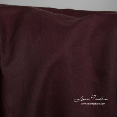 Vine red linen cotton fabric
