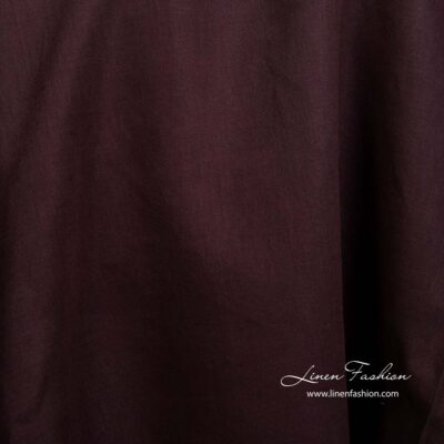 Vine red linen cotton fabric
