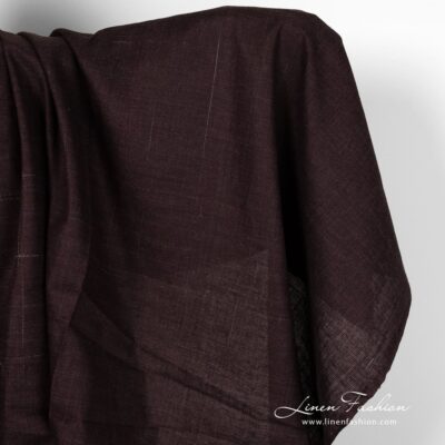 Cherry linen fabric with decorative stripes 5 Cherry linen fabric