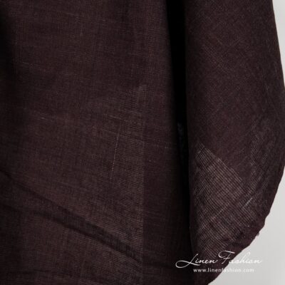 Cherry linen fabric with decorative stripes 7 Cherry linen fabric with white decorative stripes