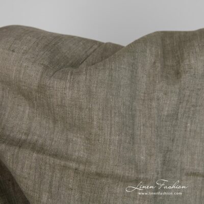 Linen fabric natural greyish green colour 6 Linen fabric natural greyish green colour product photo