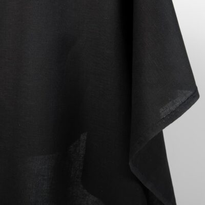 Linen cotton fabric black colour edge