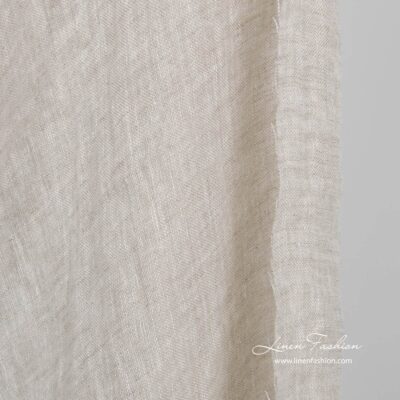 Washed transparent light grey linen fabric 6 Washed transparent light grey linen fabric
