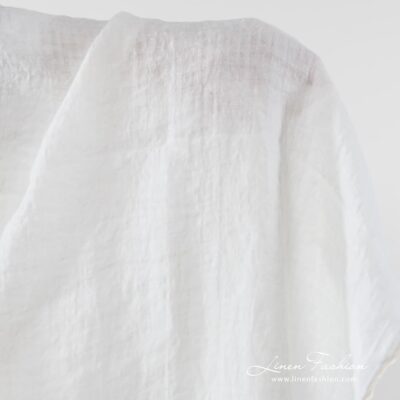 100% linen fabric in off white colour.