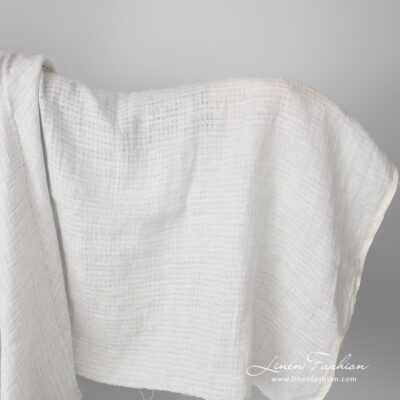 Light grey openwork linen fabric washed 5 Light grey openwork linen fabric, washed