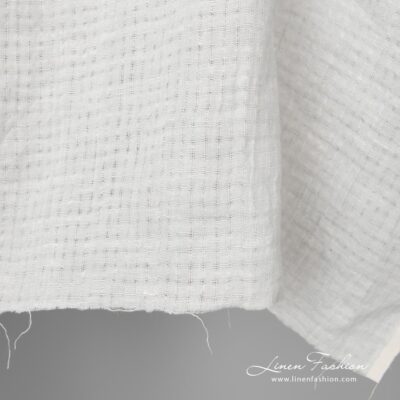 Light grey openwork linen fabric washed 8 Light grey washed openwork linen fabric is perfect to sew the summer clothes and shawls