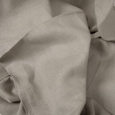 Grey patterned pure linen fabric texture