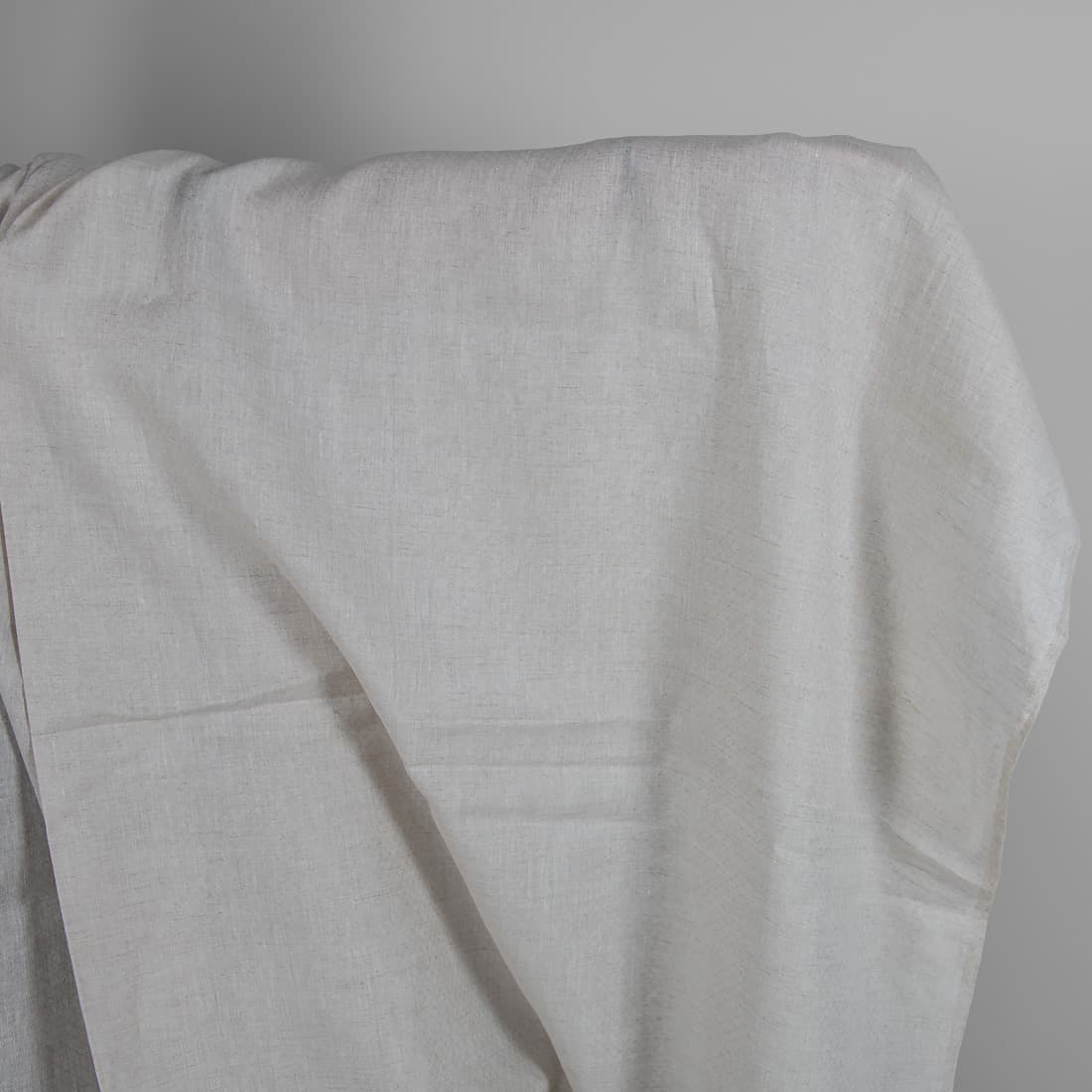 Patterned fabric undyed linen and white mix