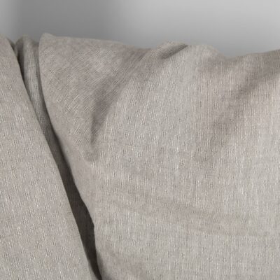 Openwork patterned linen fabric in beige 6 Openwork patterned linen fabric in beige close up detail