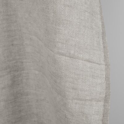 Openwork patterned linen fabric in beige 7 Openwork patterned linen fabric in beige edge
