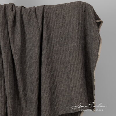 black chevron linen, washed.