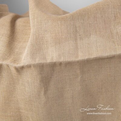 Natural grey shiny linen fabric 5 Grey linen fabric with gold lurex
