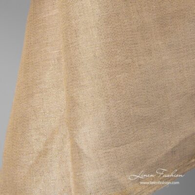 Natural grey shiny linen fabric 6 Shiny linen fabric, natural with gold lurex