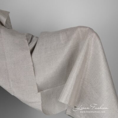 Grey linen fabric with silver glitter 5 Grey linen fabric with silver glitter