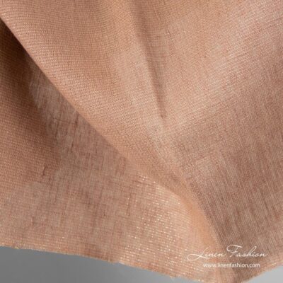 Brown shiny linen fabric