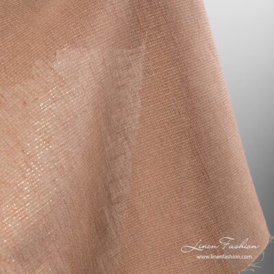 Brown shiny linen fabric