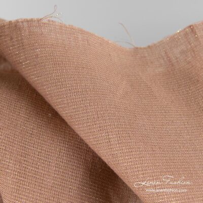 Brown shiny linen fabric