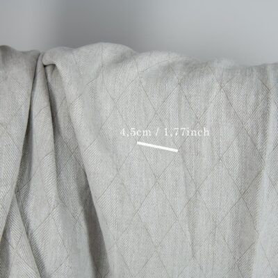 Beige jacquard washed linen fabric with a pattern 12 Grey double-sided washed linen fabric with a pattern with measurements