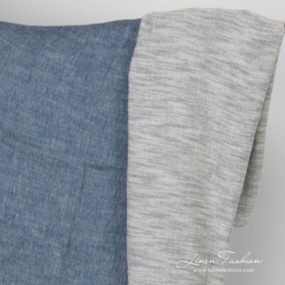 Bluish white linen cotton fabric washed 6 Bluish white linen cotton fabric