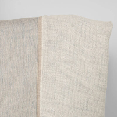 Washed linen cotton satin fabric beige-grey 6 Washed linen cotton satin fabric beige-grey, double-sided