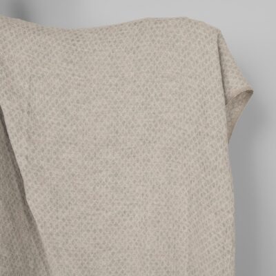 Washed linen cotton fabric in grey-beige diamonds 4 Washed linen cotton fabric in grey-beige diamonds