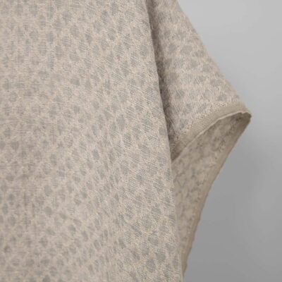 Washed linen cotton fabric in grey-beige diamonds 6 Washed linen cotton fabric in grey-beige diamonds, double-sided