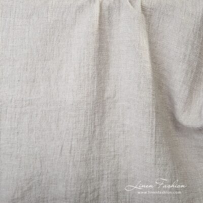 Washed beige waffle linen fabric 3 Light gray linen fabric