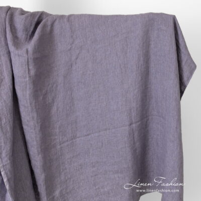 linen violet satin fabric, washed.