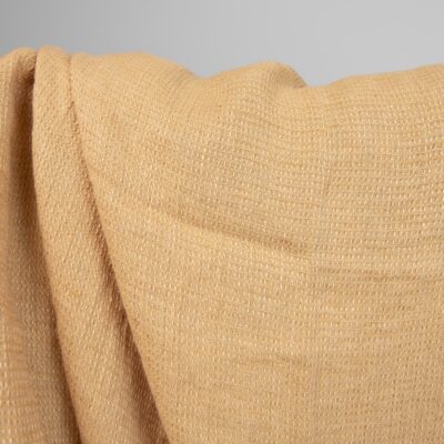 linen waffle fabric golden yellow, 130cm.