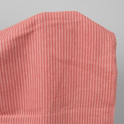 Red striped pure linen fabric product photo