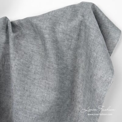 White blue herringbone fabric
