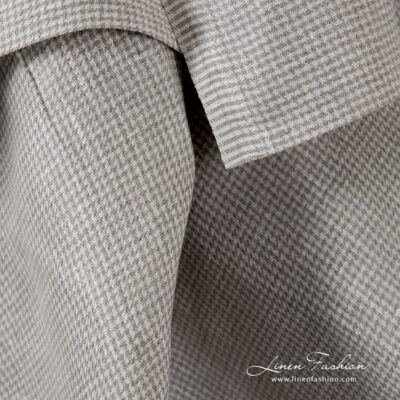 Off-white and natural linen fabric, perfect for clothes and home textile