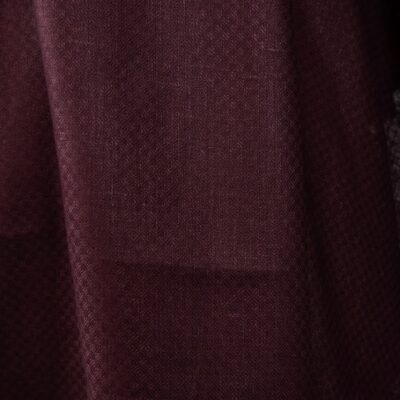 linen bordo fabric in rhombus dobby