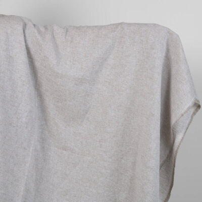 Washed linen cotton fabric greyish brown melange 5 Washed linen cotton fabric greyish brown melange