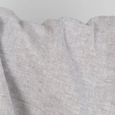 Washed linen cotton fabric greyish brown melange 7 Washed linen cotton fabric greyish brown melange close up detail